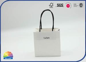 Wholesale 4c Printed Customized Logo White Kraft Paper Shopping Bag With Paper Handle from china suppliers