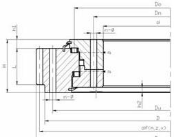 Wholesale Slewing bearings Three-row cylindrical rollers slewing ring bearings SW-1250.20 from china suppliers