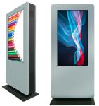 65" Smart Outdoor Interactive Kiosk IP65 Tempered Glass Free Standing