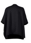 Black Ladies Casual Cardigans Plus Size With Half Loose Sleeve In Autumn