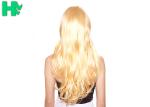 Fashion Women Blonde Wavy Long Synthetic Wigs Curly Hair With No Tangle