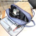 Navy Blue Water-resistant Toiletry Organizer Dopp Kit Travel Bag for Traveling