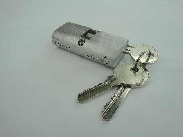 60mm Euro Profile Oval Shape Double Brass Cylinder Lock with 3 brass normal keys