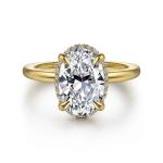 18K 14K 10K Solid Gold Customized Jewelry 3 Carat Def Vvs clarity Cvd oval cut