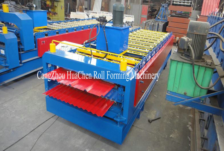 High Efficiency Double Layer Deck Roll Forming Machines / Roofing Sheet Roll Forming Machine