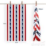 Striped Extra Large Beach Towels Soft / Plush 100 % Cotton Material Light Weight
