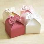 Exquisite Laser Cut Pearlized Paper Wedding Favor Chocolate Boxes