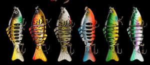 Wholesale 6 Colors 10 CM/16g 3D Eyes Plastic Bait Submerged Minnow Seven Multi Jointed Fishing Lure from china suppliers