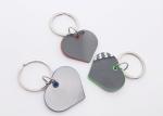 Iron Key Ring Heart Shape 4.2mm Nickel Plating Metal Plastic Key Chain