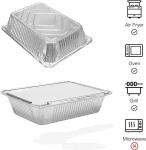 Food Grade 8011 Disposable Aluminum Foil Food Tray Rectangle 8389 with Paper