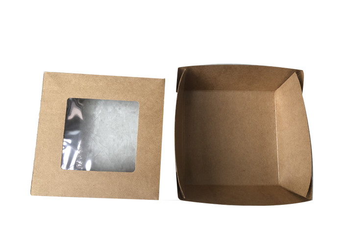 Kraft Takeaway Fast Food Packaging Box With Clear Window