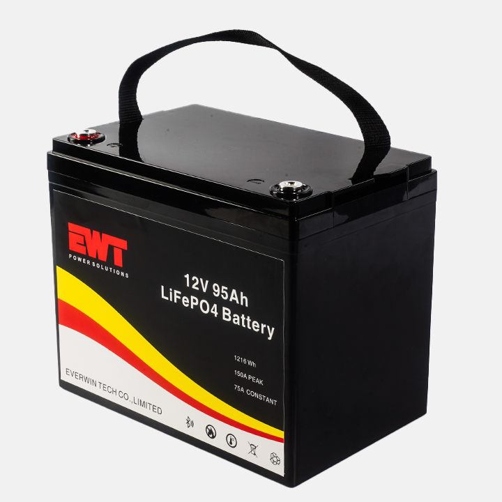 EV RV Car Storage Rechargeable 12V Lithium ion LFP LiFePO4 Battery 12.8V 95Ah Lithium Iron Phosphate Battery
