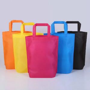 Wholesale Promotional Natural Non Woven Fabric Bags For Daily Life Silk Screen Printing from china suppliers