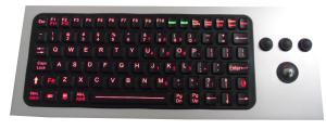 China Durable Desktop Backlit Industrial PC Keyboard Sealed Aluminum Housing For Army on sale