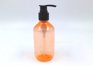Wholesale Orange Transparent Plastic Body Wash Bottle 250ml 500ml With Black Lotion Pump from china suppliers