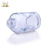 Empty Clear Black Pump Lotion Bottle Liquid Foundation Packaging Glass Bottle