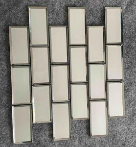 Wholesale Iridescence 1.36kgs Subway Glass Mosaic Tile , Countertop 300x300mm Decor Floor Tiles from china suppliers