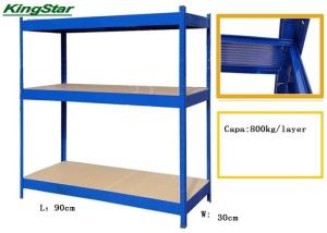 Wholesale Cramped Edged Upright Boltless Industrial Shelving 800Kg Capacity Powder Coated from china suppliers