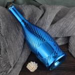 Glass Collar Material 750ml Champagne Glass Bottle with Electroplated Finish and