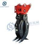 13-30Ton Hyundai Excavator Attachment Hydraulic Rotary Wood Grapple For R150LC-9