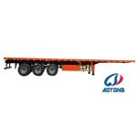 Gooseneck Flatbed 3 Axles 40ft Shipping Container Semi Truck Trailer and Used