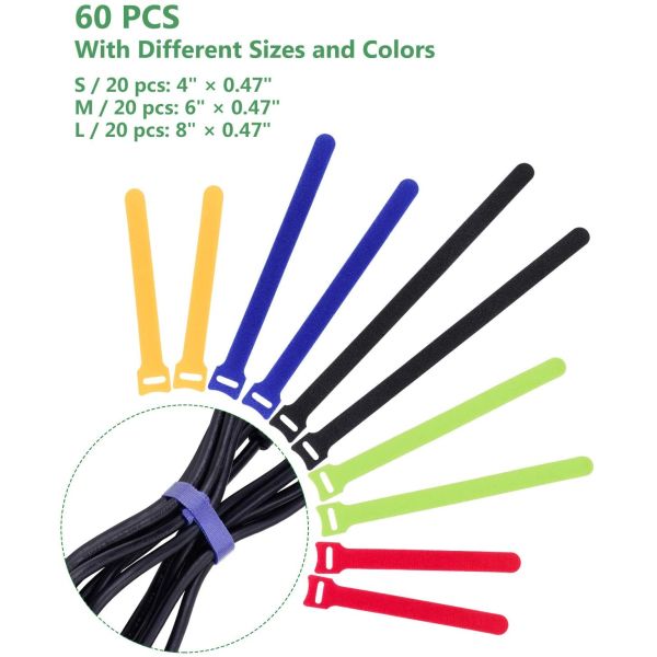 200mm Length Reusable Velcro Cable Ties Strong Stensile Velcro Wire Ties