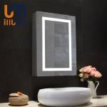 Wall Mounted LED Lighted Bathroom Mirror Cabinet in Modern Style with Aluminum