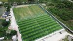 16.5 Stitches Artificial Football Turf With Rubber Granules Quartz Sand