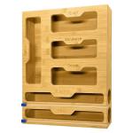 Sustainable Bamboo Ziplock Storage Box for Easy Kitchen Organization and Food