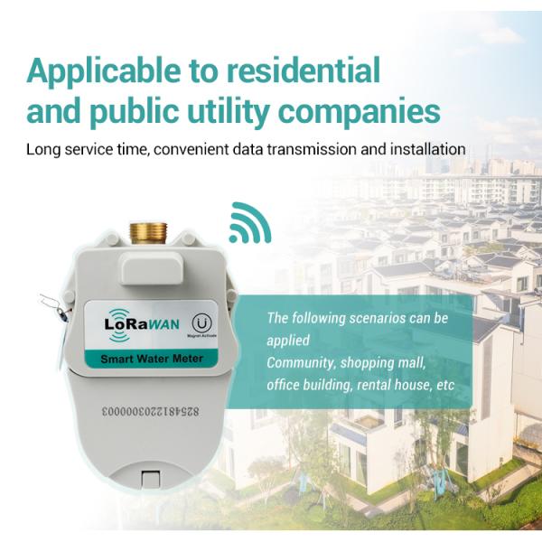 Smart Water Meters Dn 15mm Lorawan Water Meter with Shutoff