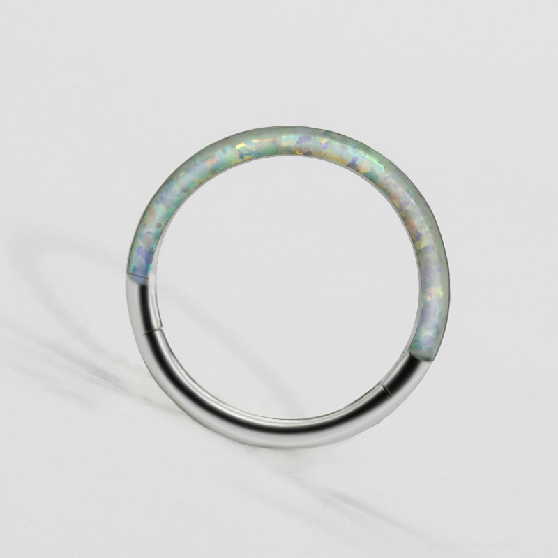 Silver Opal Traditional South Indian Nose Ring G23 Titanium OEM ODM