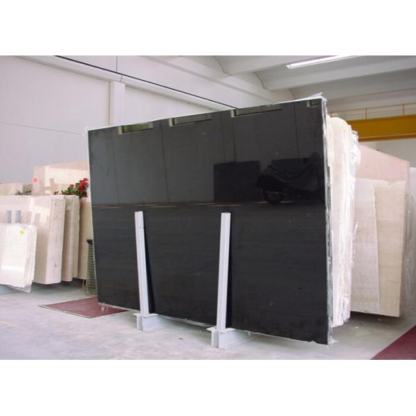 Construction Material Flamed Nero Assoluto Granito , China Black Galaxy Granite Slab