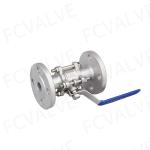 3PC Flange Ball Valve Manual Driving Mode 3 prime prime Stainless Steel Full