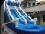 Outdoor Inflatable Water Slides With Slide Pool , Inflatable Sport Games