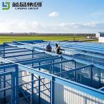 Anti Corrosion Metal Structure Buildings Bolted Connection Steel Custom Height