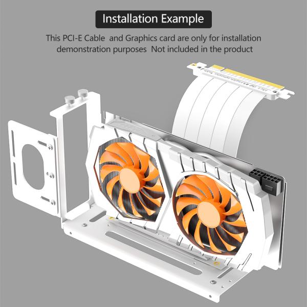 Vertical GPU Mount Bracket, 2 Slots Graphics Card Holder with Hardware, eGPU Dock, External GPU Docking Station , White