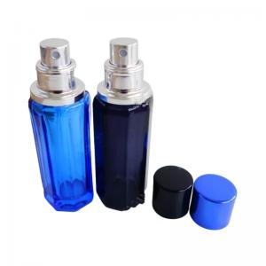 Wholesale refillable perfume spray bottle 25ml  recycled glass bottles black blue red pink green cap plastic and metal roll frog from china suppliers