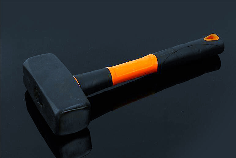 Stoning hammer(XL-0069) with painted surface, double colors rubber handle and good price