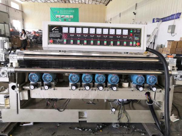 80*80*3mm Min Glass Size Glass Straight Line Beveling Machine with PLC Control