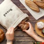 Burlap Linen Bread Bag Cloth Bread Bags, Linen Bread Bags Large Reusable Bread