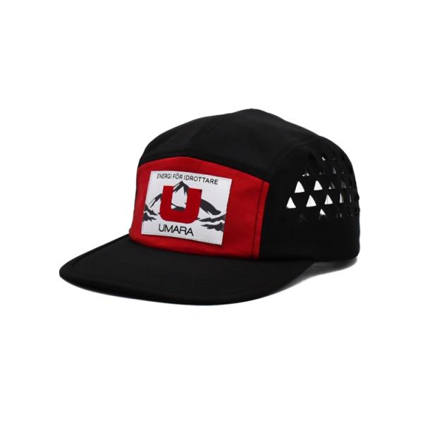 Waterproof Laser Cut Drilled Hole 5 Panel Camper Hat Lightweight Nylon Running