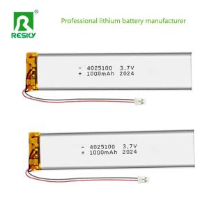 Rechargeable Lithium Ion Batteries 4025100 3.7v 1000mAh 3.7wh Li Polymer Battery