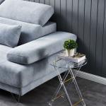 Round Folding Acrylic End Table Coffee Table Set for Living Room Hotel Coffee