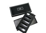 Matte Lamination Flat Pack Gift Boxes Black Cardboard Perfume Packaging With