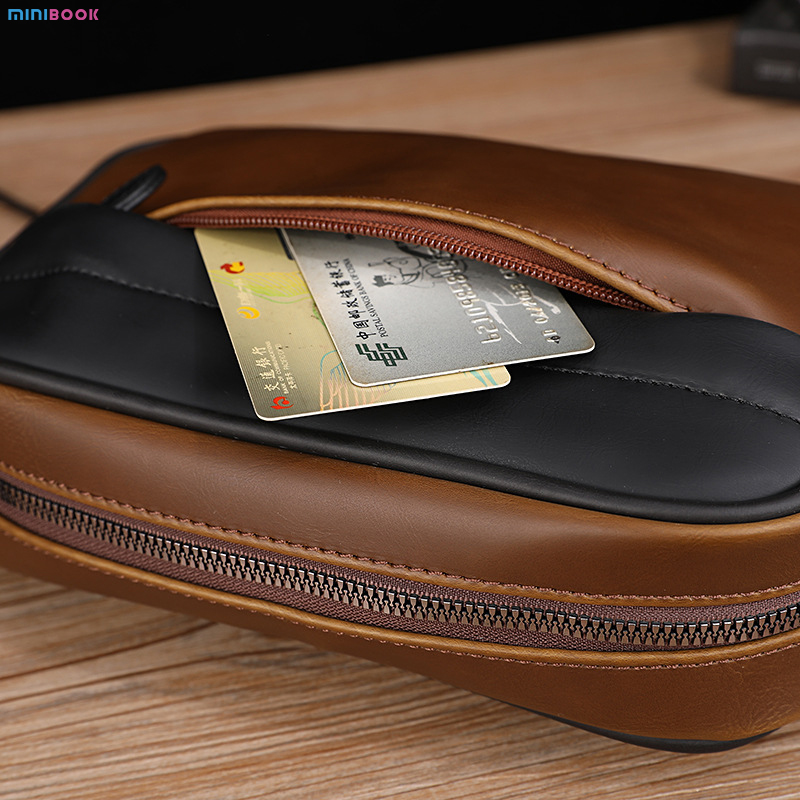 Daily Life MINIBOOK Man Crossbody Bag PU Leather Custom Leather Shoulder Bag Small Messenger Bag for Men