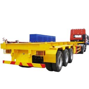 Wholesale Producer 2-3axles 20ft/40ft 30-60tons Container Skeleton Trailer/Flatbed Semi Trailer from china suppliers