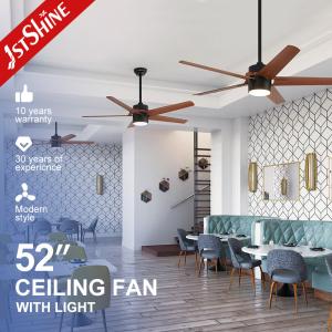 Wholesale 10-Year Motor 52-Inch 5-Blade LED Ceiling Fan with 3 Color Lighting and ABS Blades from china suppliers