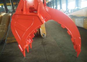 Wholesale BSP 3/8&quot; Excavator Bucket Grab , Hydraulic Grapple Attachment With Grating Bucket from china suppliers