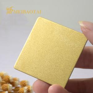 Wholesale ASTM Gold Pvd Stainless Steel Sheet , Sandblasted Ss Decorative Sheets from china suppliers