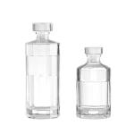 500ml Transparent Whiskey Glass Bottle with Cork Customized Design Hot Stamping